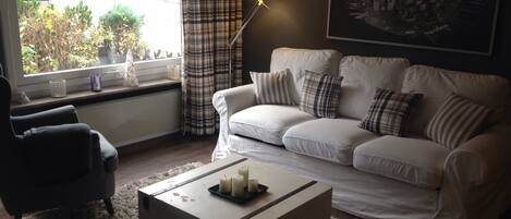 Smart TV, DVD player, books, stereo