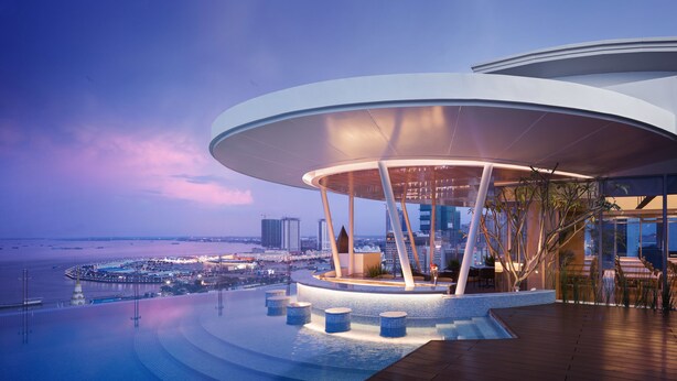 A modern hotel with a rooftop infinity pool, offering panoramic city views. - Hotel Emion Phnom Penh (Phnom Penh)