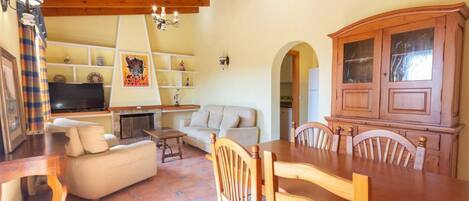 TV, fireplace, ping pong