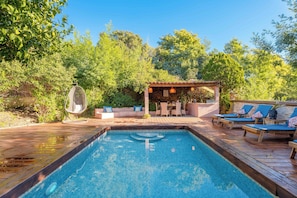 A heated pool