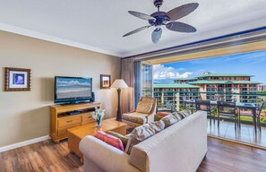 TV, DVD player, stereo
