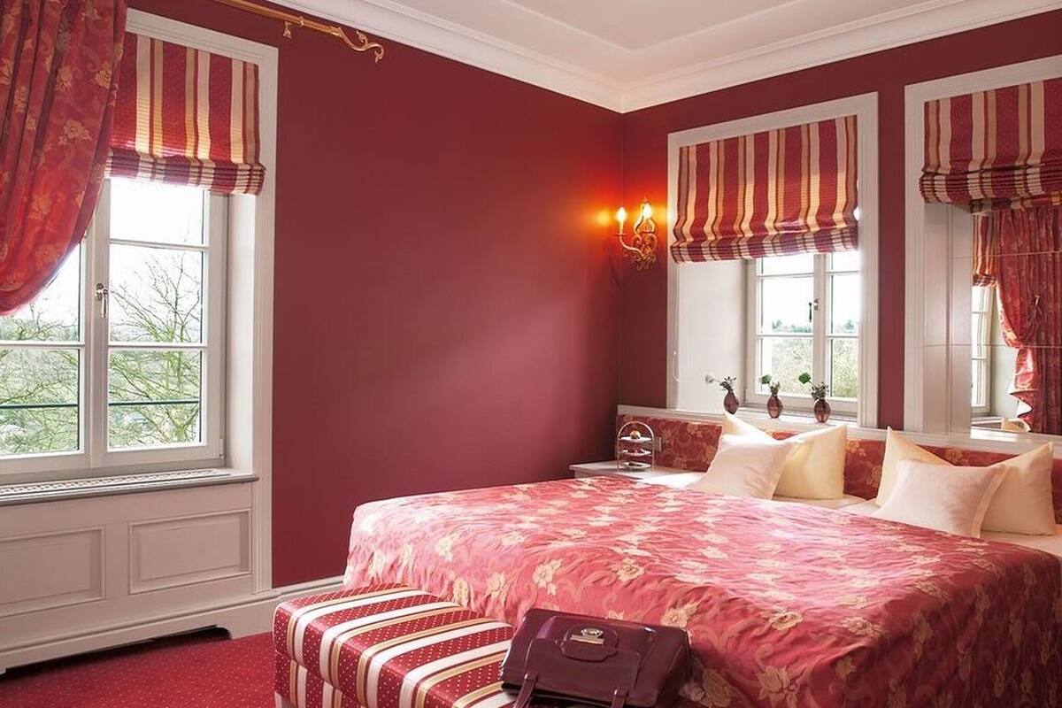Chambre Double (Traumschloss Doppelzimmer 1) | Literie hypoallergénique, coffres-forts dans les chambres, bureau