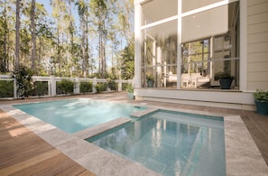 Outdoor pool, a heated pool
