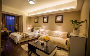 精品大床房(僅限中國大陸賓客) | 書桌、遮光窗簾/窗簾、免費 Wi-Fi