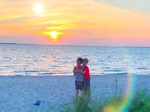 Guests can enjoy serene beach views and tranquil ocean scenes.