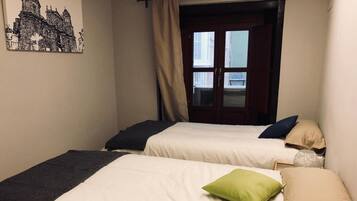 Blackout curtains, free cots/infant beds, rollaway beds, free WiFi