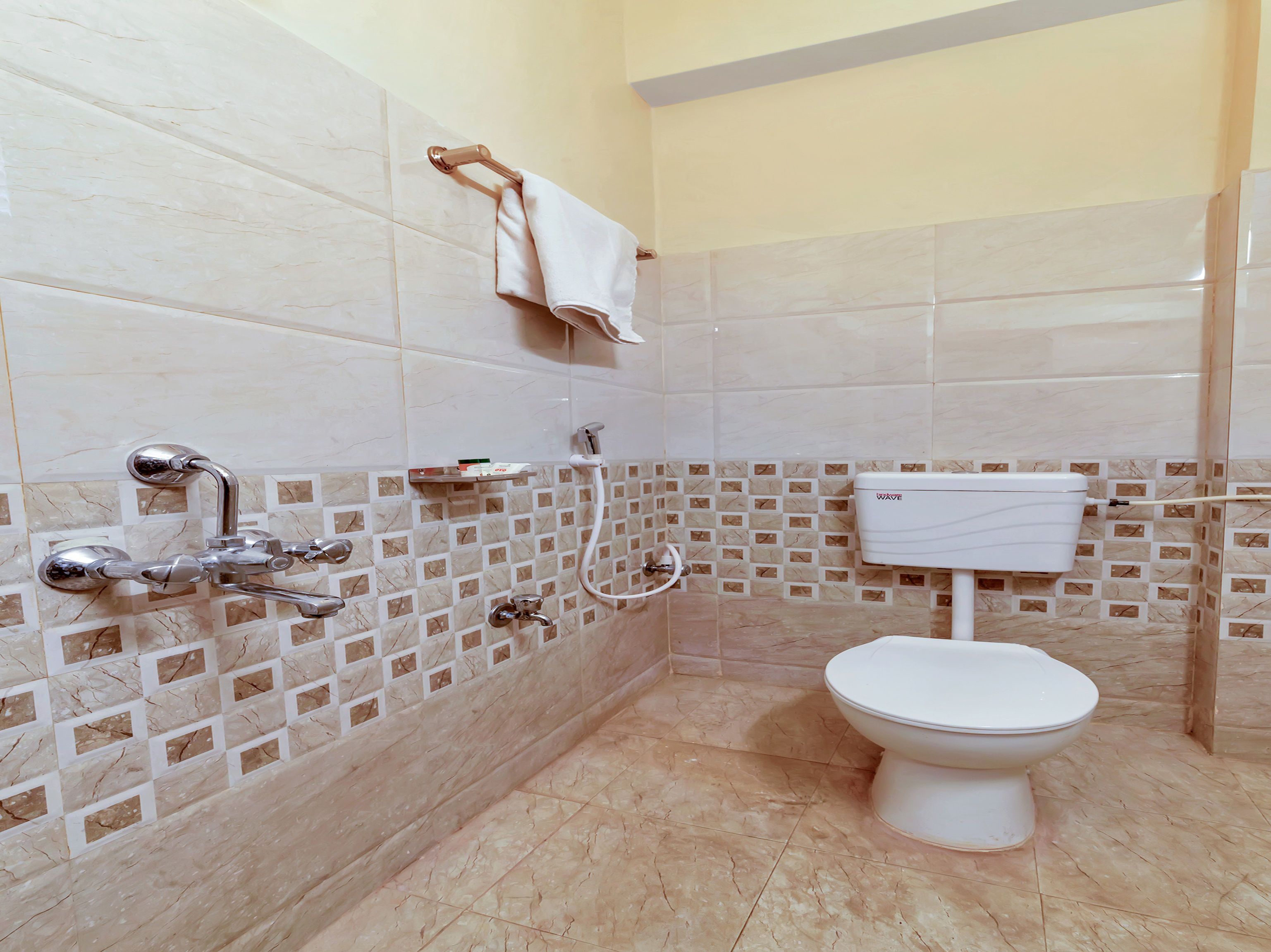 double or twin room | bathroom | shower, rainfall showerhead, free toiletries, towels