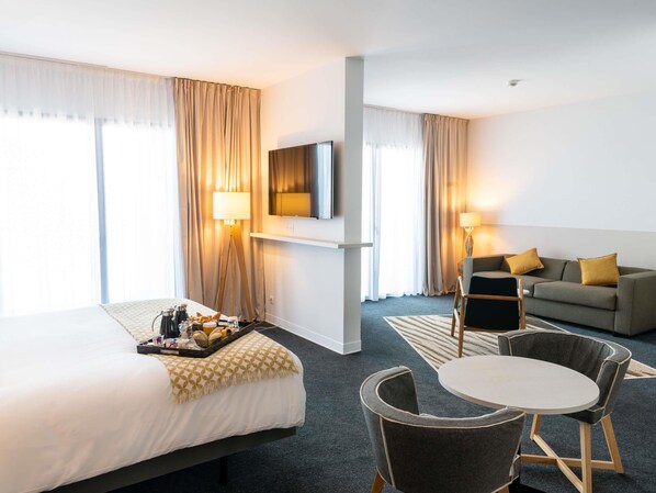 Pillowtop-Betten, Minibar, Zimmersafe, Verdunkelungsvorhänge