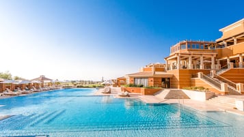 Executive King or Twin Golf, Pool and Sea View | Pool | Outdoor pool, open 6:30 AM to 6:00 PM, pool umbrellas, sun loungers