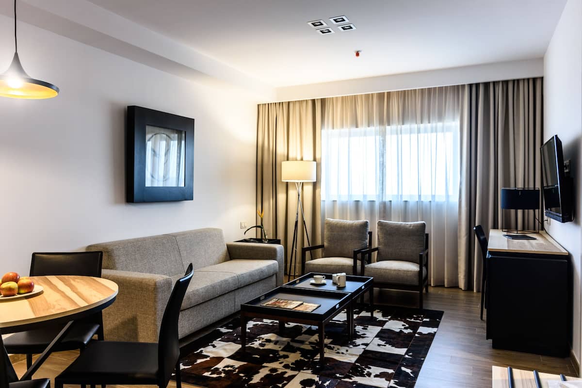 grand suite | living area | netflix, dvd player