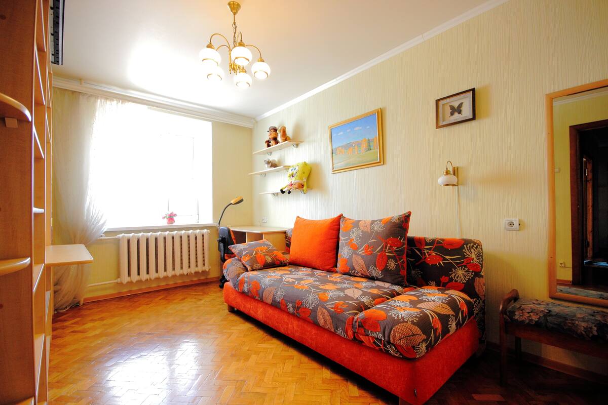 Apartment, 2 Schlafzimmer, Küche, Stadtblick (on Lenina 35 A) | 1 Schlafzimmer, hochwertige Bettwaren, Schreibtisch