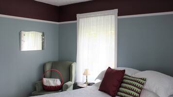 Individually decorated, individually furnished, desk, blackout drapes