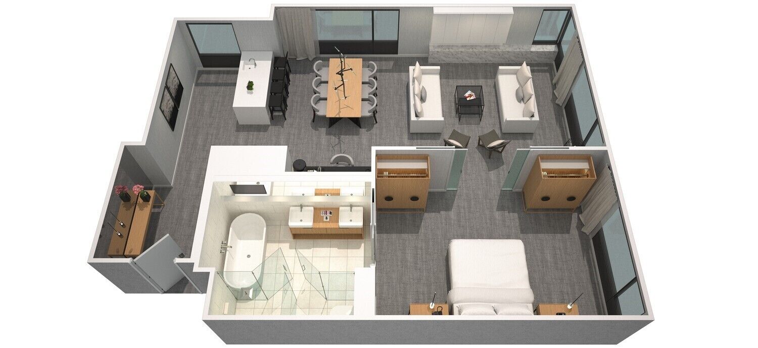 presidential suite, 1 bedroom, non smoking | floor plan
