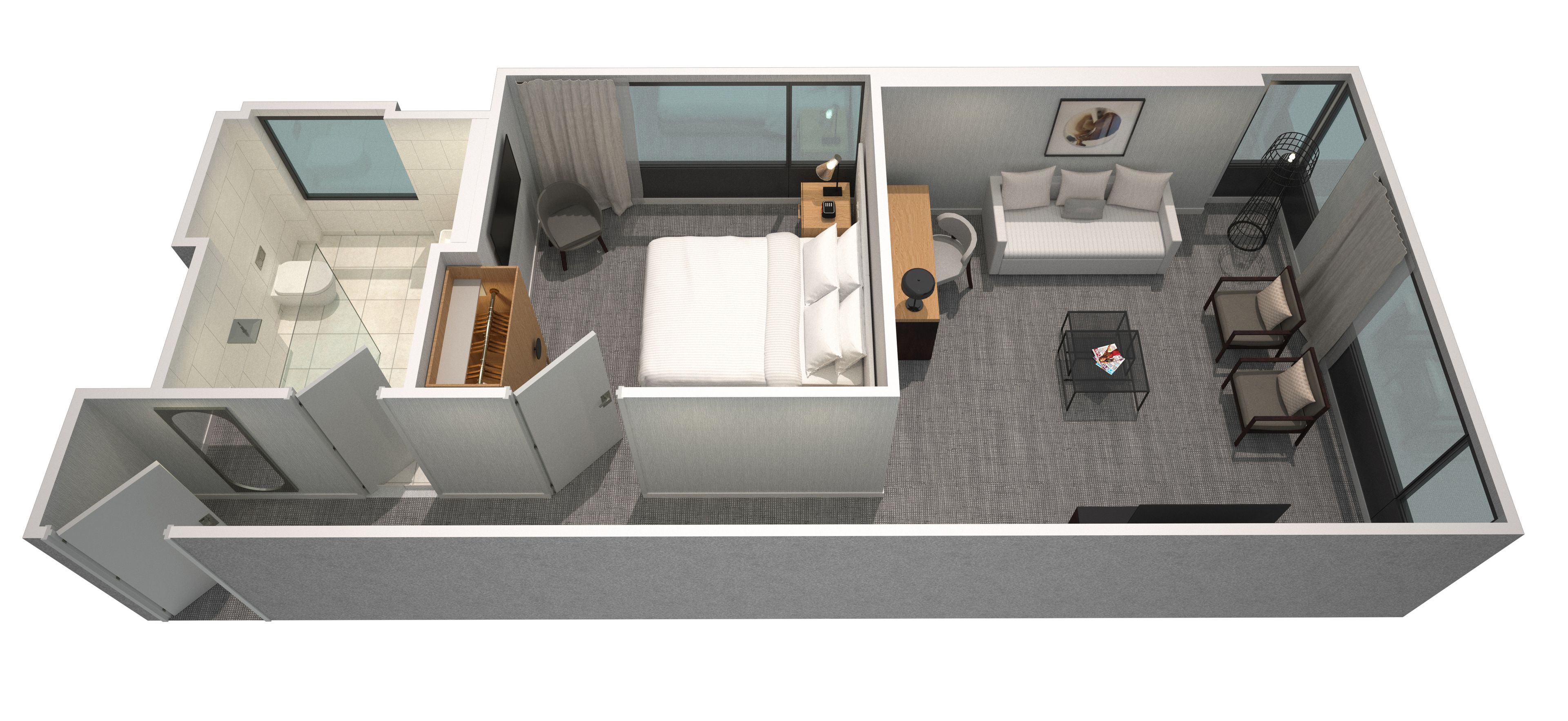 executive suite, 1 bedroom, non smoking | 1 bedroom, minibar, in-room safe, desk