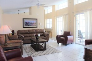 TV, DVD player, books