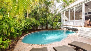 A heated pool
