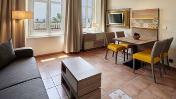 Appartement, uitzicht op het strand (4 persons) | Uitzicht vanuit de kamer