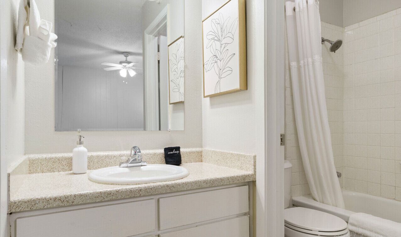 Eco-friendly toiletries, hair dryer, towels, soap
