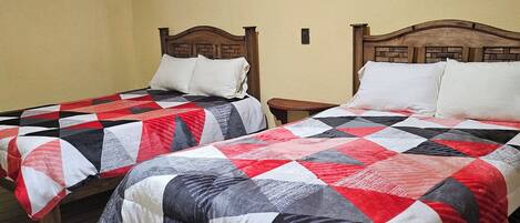 Double Room, 2 Double Beds | Desk, free WiFi, bed sheets, wheelchair access