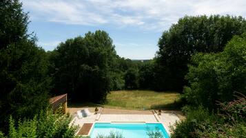 Piscine extérieure, piscine chauffée