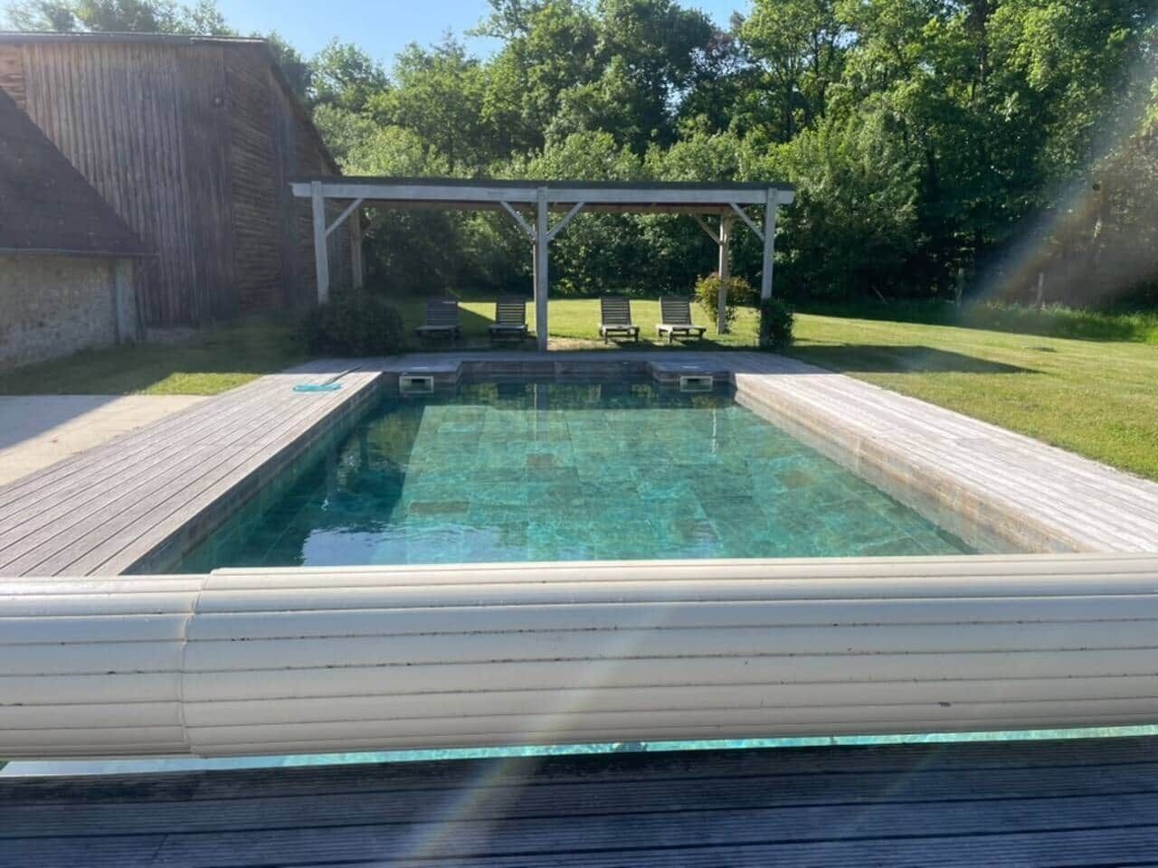 Piscine extérieure, piscine chauffée