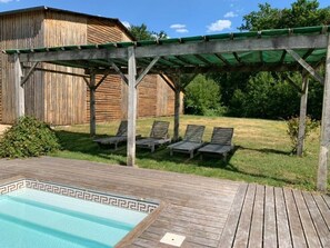 Piscine extérieure, piscine chauffée