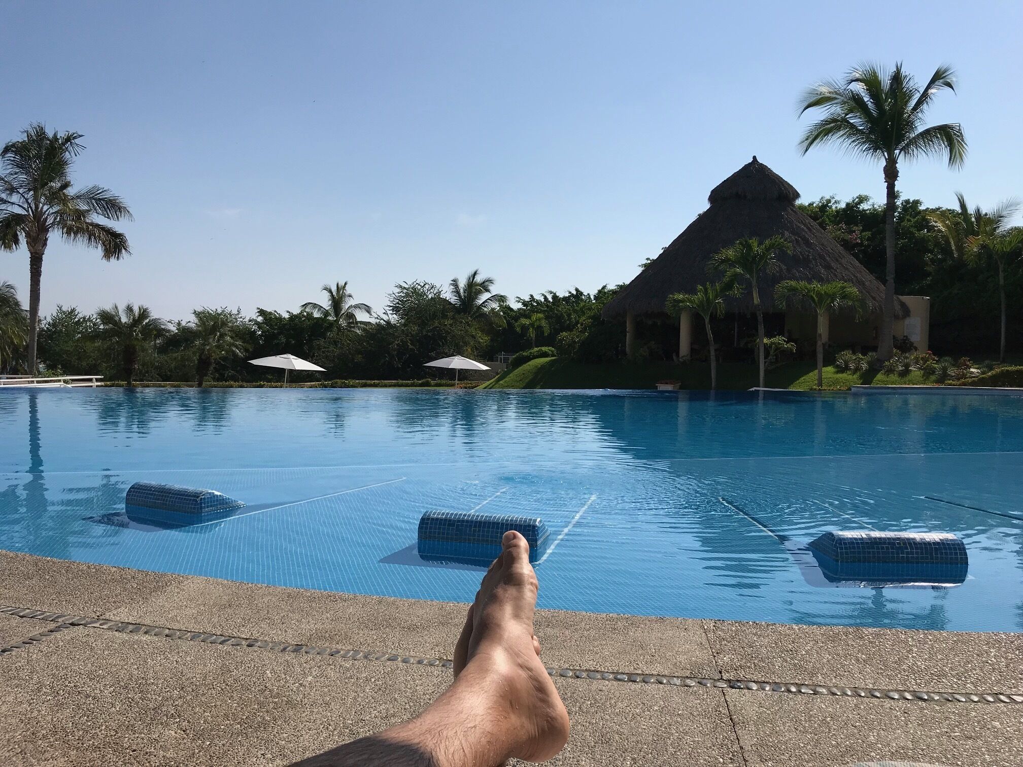 An infinity pool, a heated pool