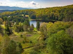Aerial view - ML06-New owner/Updates! Trail to Lake! Views! hot tub! A/C! (Davis)
