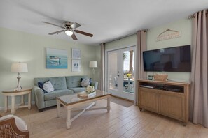 TV, DVD player, books