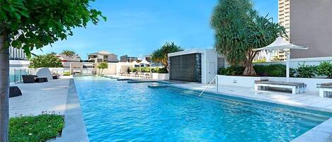 Indoor pool, outdoor pool