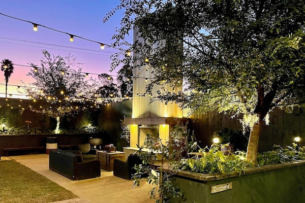The Courtyard with fireplace