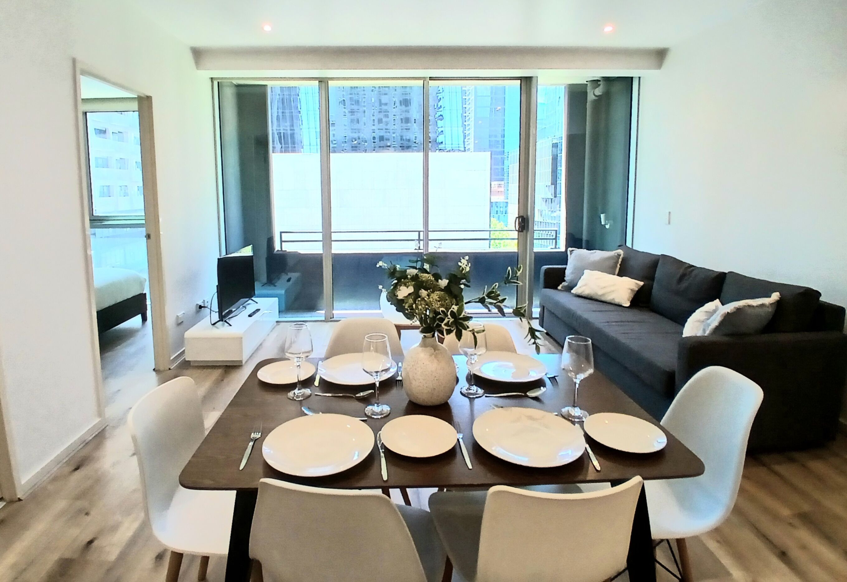 商務公寓, 2 間臥室, 城市景 | 飯廳