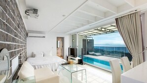 Villa, Private Pool | Living area | Flat-screen TV - Hi Class Jeju (Jeju City)