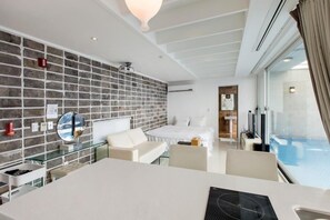 Villa, Private Pool | Living area | Flat-screen TV - Hi Class Jeju (Jeju City)