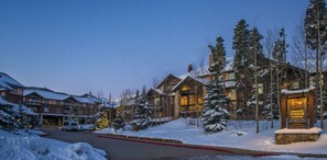 Front of property - evening/night - Grand Timber Lodge (Breckenridge)