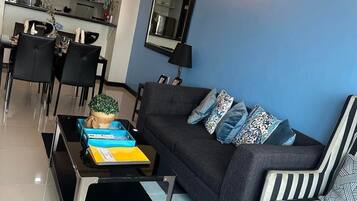 45-inch flat-screen TV with cable channels, LED TV