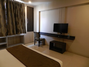 In-room safe, individually furnished, desk, laptop workspace - Hotel K Square (Kolhapur)