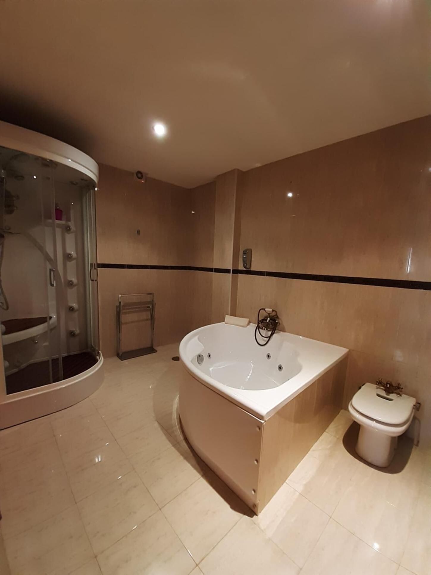 free toiletries, hair dryer, towels