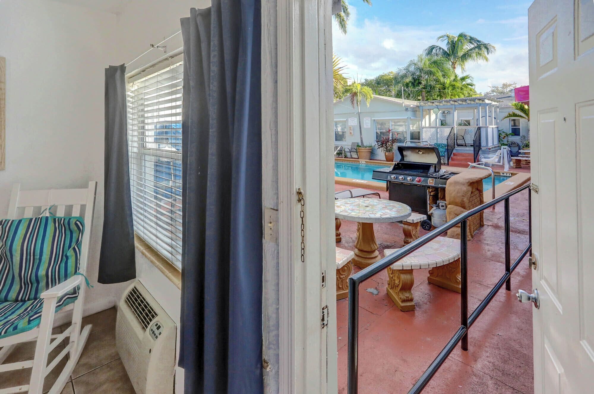 Studio, 2 Queen Beds, Mobility Accessible, Poolside | In-room safe, desk, free WiFi, bed sheets