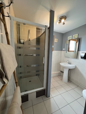 Standard Double Room | Bathroom | Shower, free toiletries, hair dryer, towels