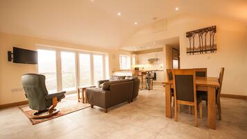 Chalet, 2 Bedrooms | Living area | Flat-screen TV, DVD player