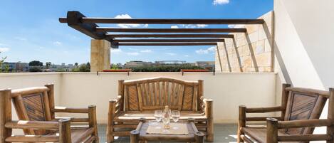 Deluxe-Apartment, 2 Schlafzimmer | Terrasse/Patio