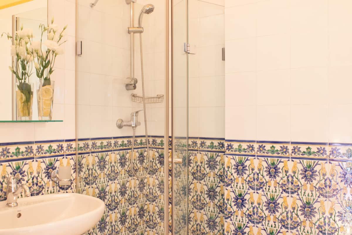 double room, balcony, mountain view | bathroom | shower, bidet, towels