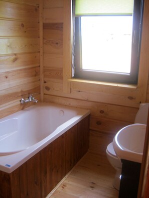 Separate bathtub and shower