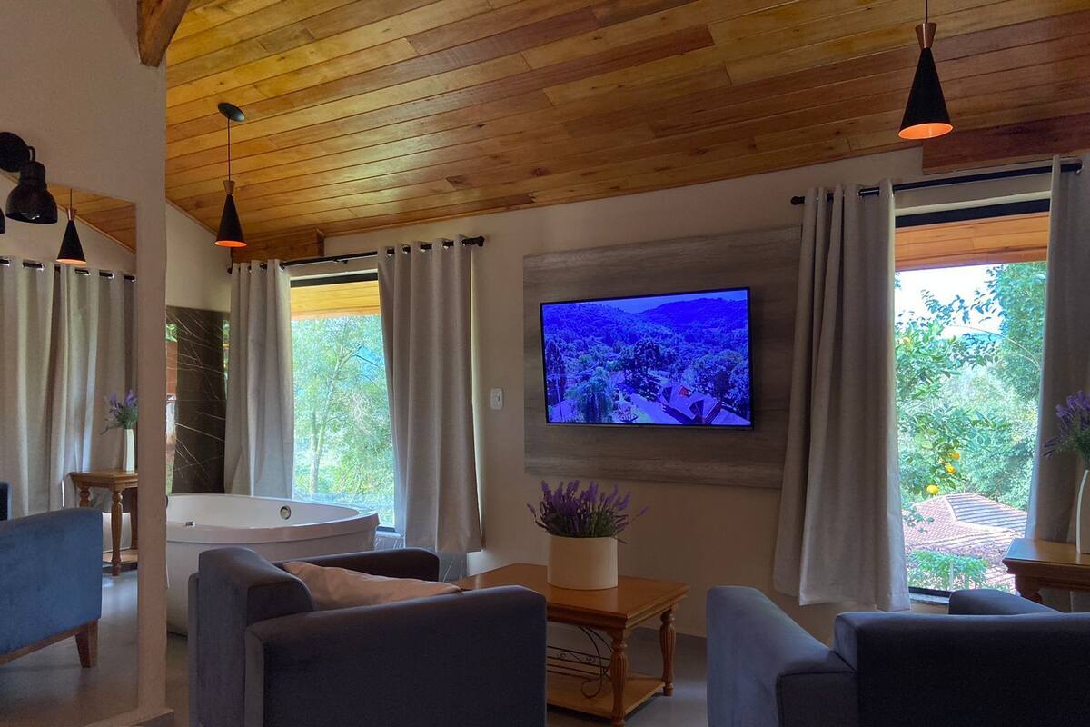 Luxury Cabin | Premium bedding, minibar, individually decorated, iron/ironing board