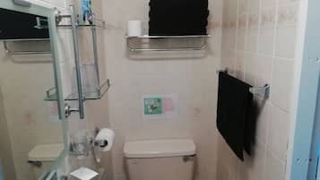 Family room up to 5 | Bathroom | Shower, free toiletries, towels