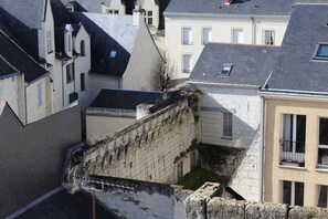 A narrow alleyway between buildings with stone walls and a small garden area. - 3000 sq f, in the old Saumur city , along the Loire river. Charm & great views (Saumur)