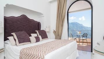 Deluxe Double Room, Balcony, Sea View | Premium bedding, minibar, in-room safe, individually decorated