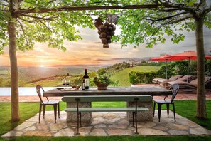 Outdoor dining - 16th-Century Chianti Farmhouse by Cuvee | Vineyard & Pool (Vertine)