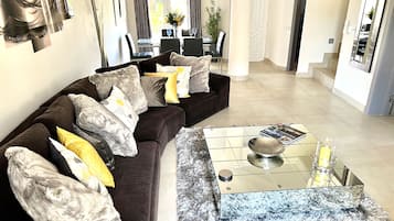 TV, DVD player, books